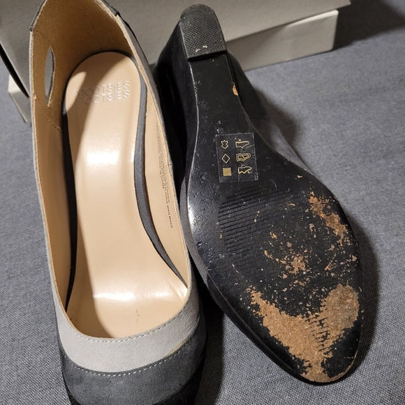 Mootsies Tootsies Size 8 Grey/ black wedge shoes - Picture 6 of 6